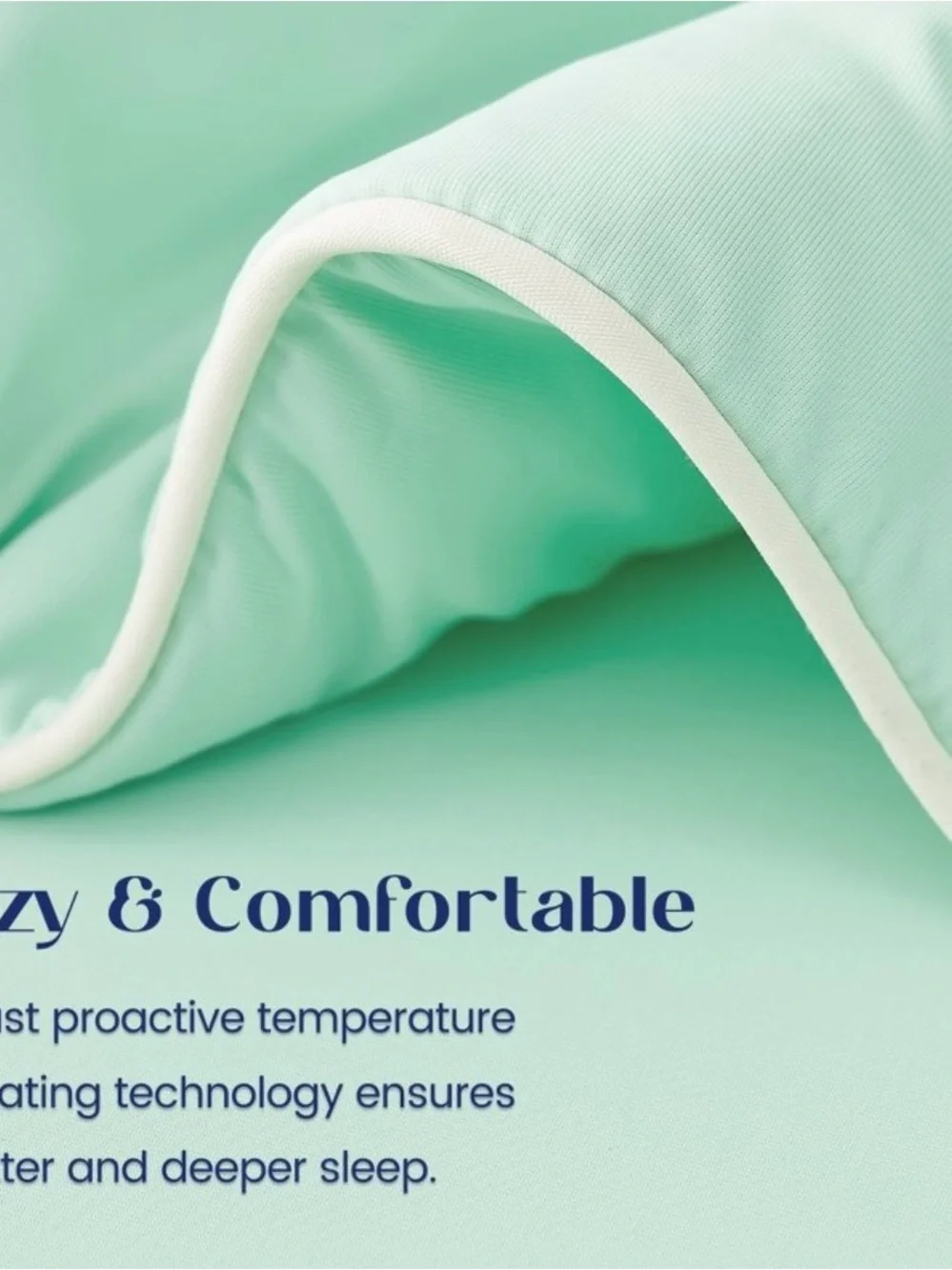 DreamValley cooling breathable and lightweight comforter, Mint Macaron